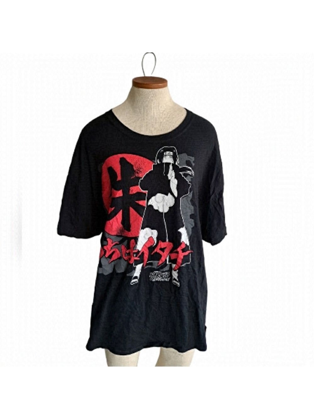 NARUTO SHIPPUDEN ripple junction black graphic t shirt Anime academia 2X unisex